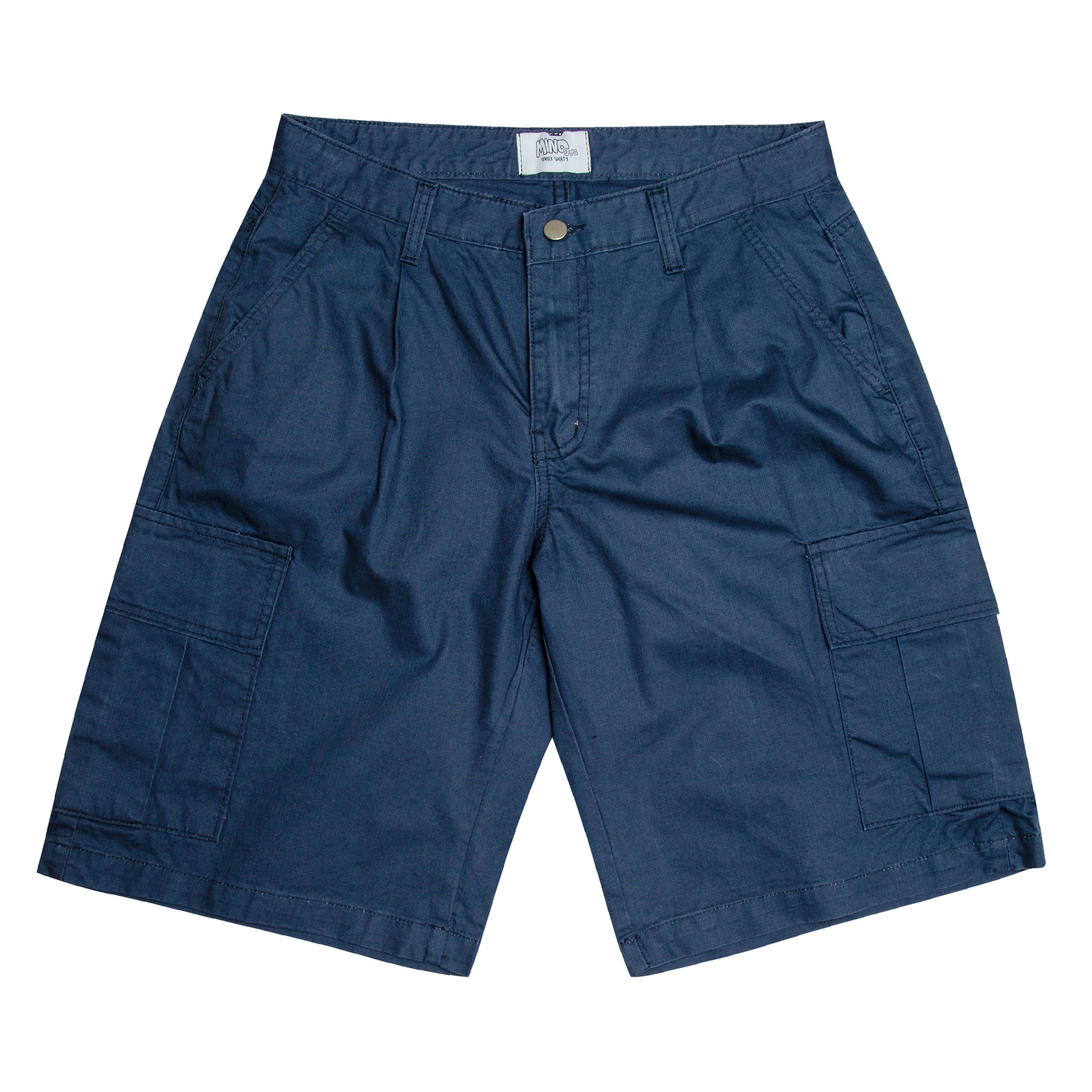 One tuck cargo shorts (Navy)